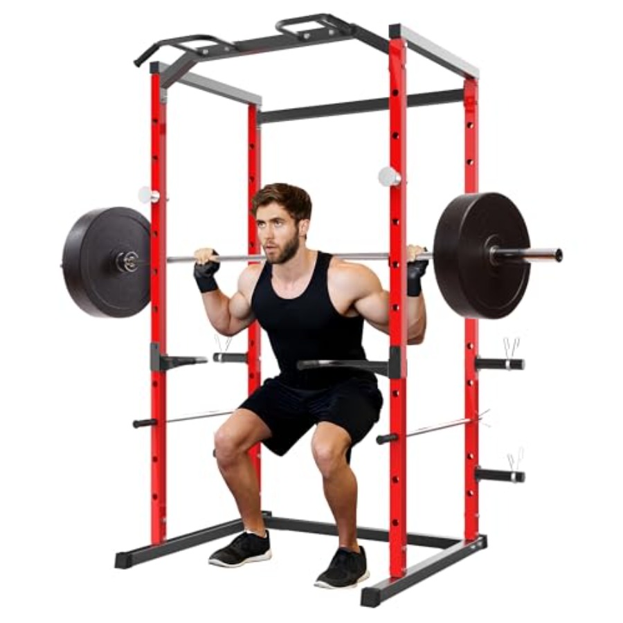 Home Gym Power Rack - Heavy-Duty Power Cage with Pull-Up Bar