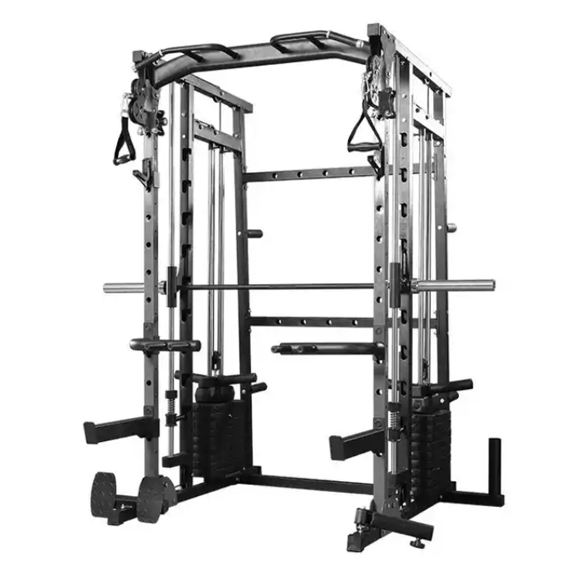 Home Gym Power Rack - Heavy Duty All-in-One Smith Machine For