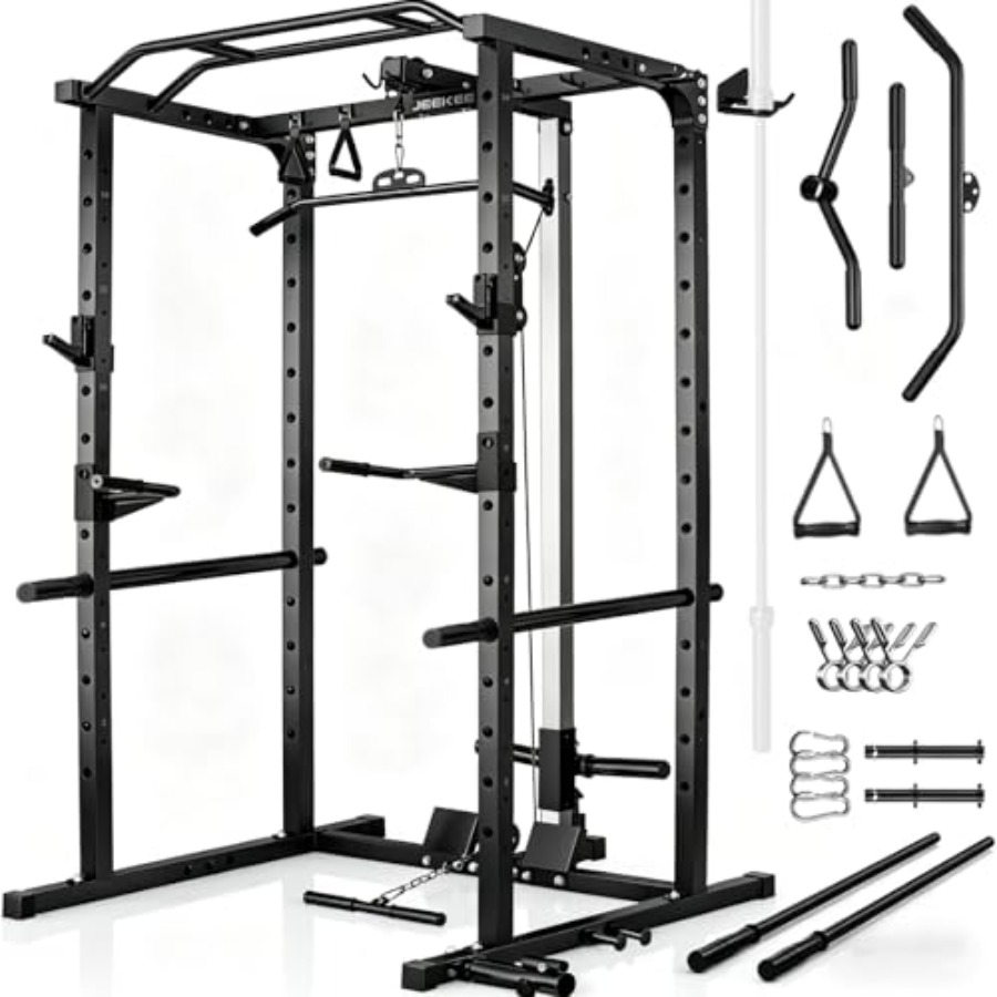 Home Gym Power Rack - Home gym power rack with LAT
