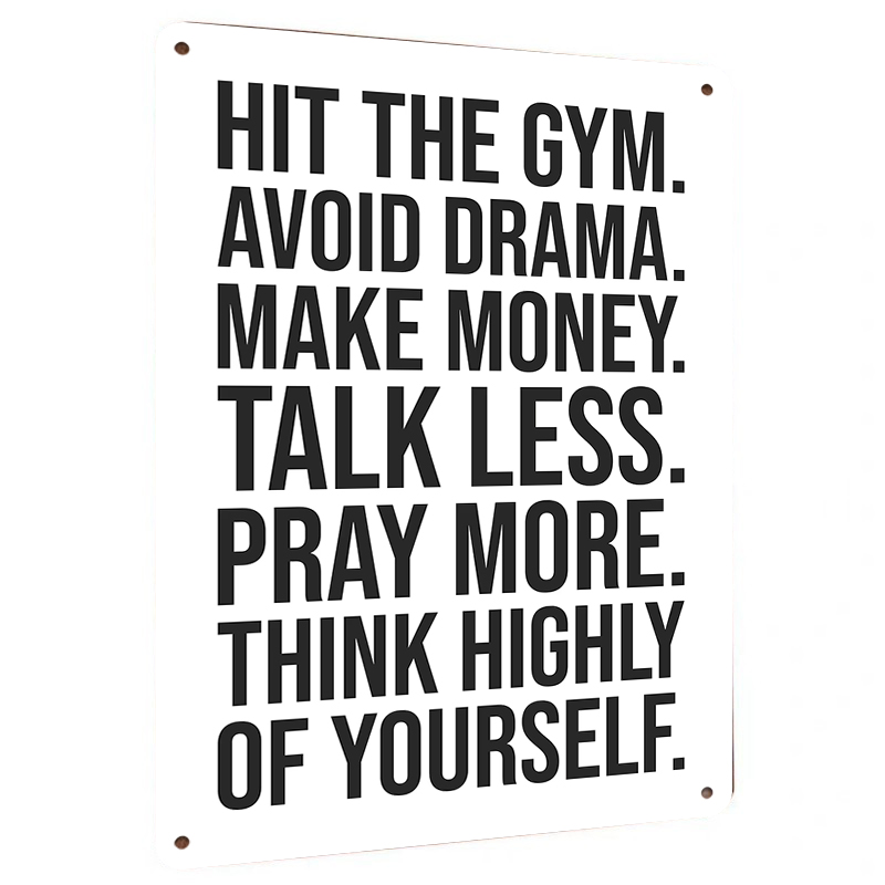 Inspirational Quote Metal Tin  - đánh giá và giá Home Gym Minimalist