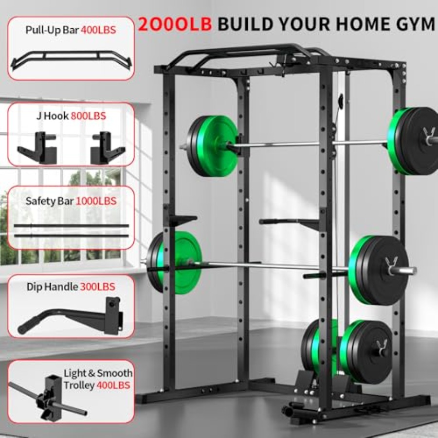 Home gym power rack with LAT p - đánh giá và giá Home Gym Power Rack