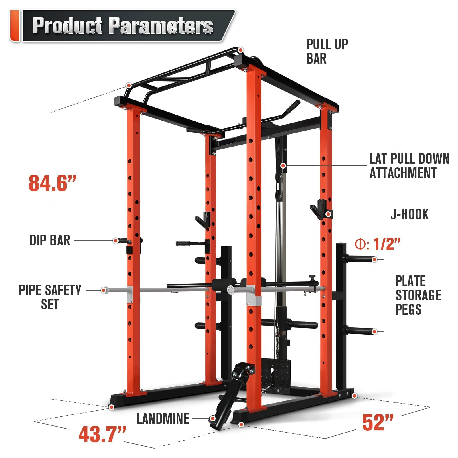 Commercial  Multi-function Pow - đánh giá và giá Home Gym Power Rack
