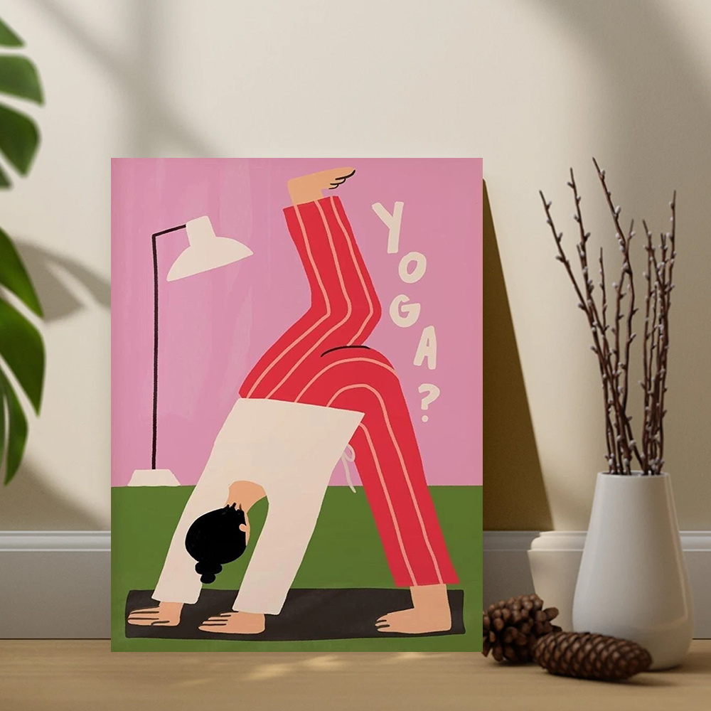 Yoga Downward Dog Canvas Print - đánh giá và giá Home Gym Minimalist