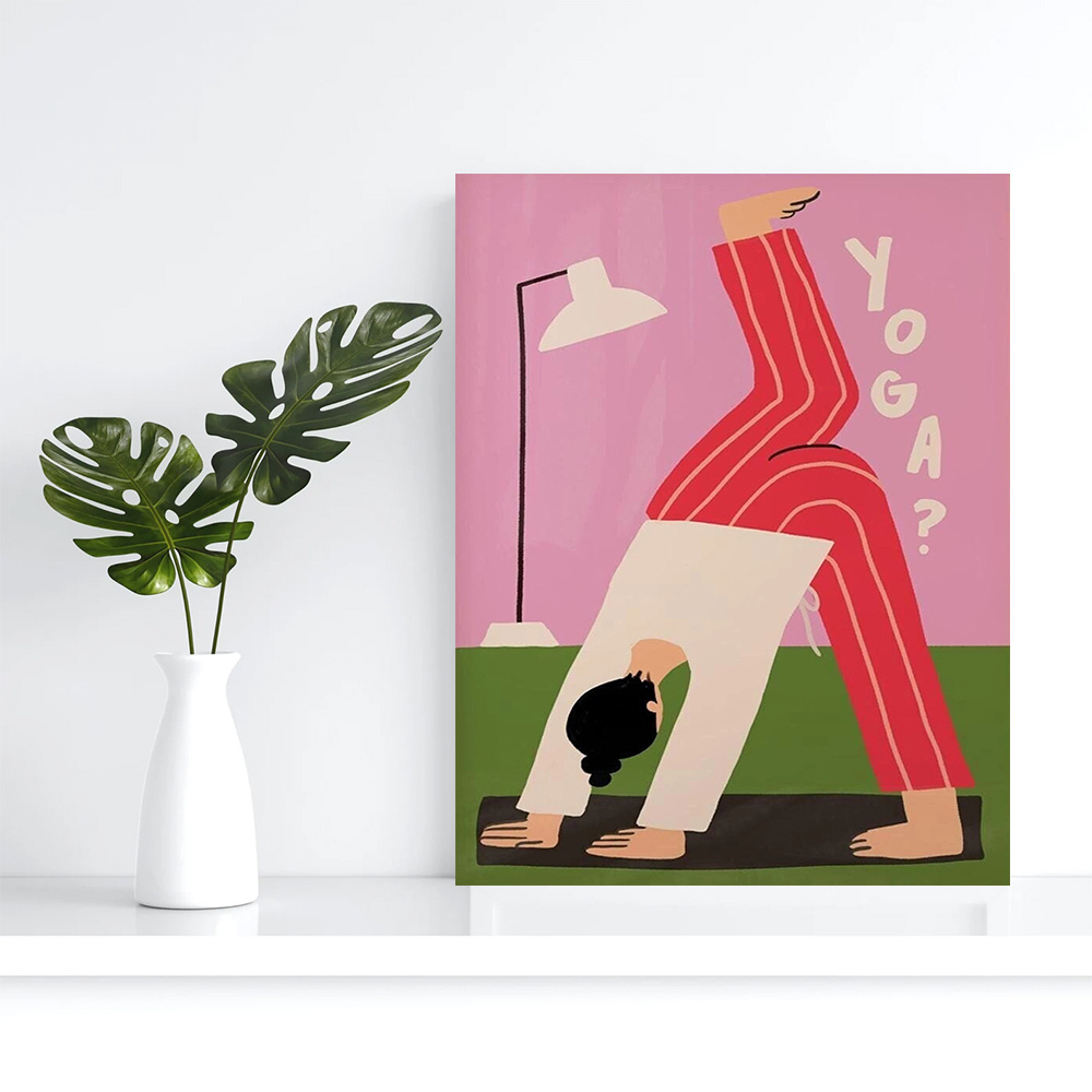 Yoga Downward Dog Canvas Print - đánh giá và giá Home Gym Minimalist