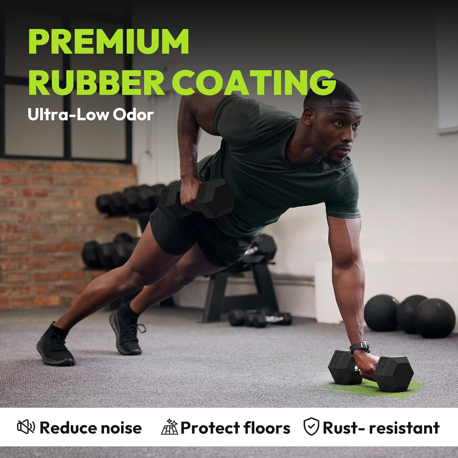 Hex Dumbbell Set 2.5-65 lb Rub - đánh giá và giá Hex Dumbbell Set
