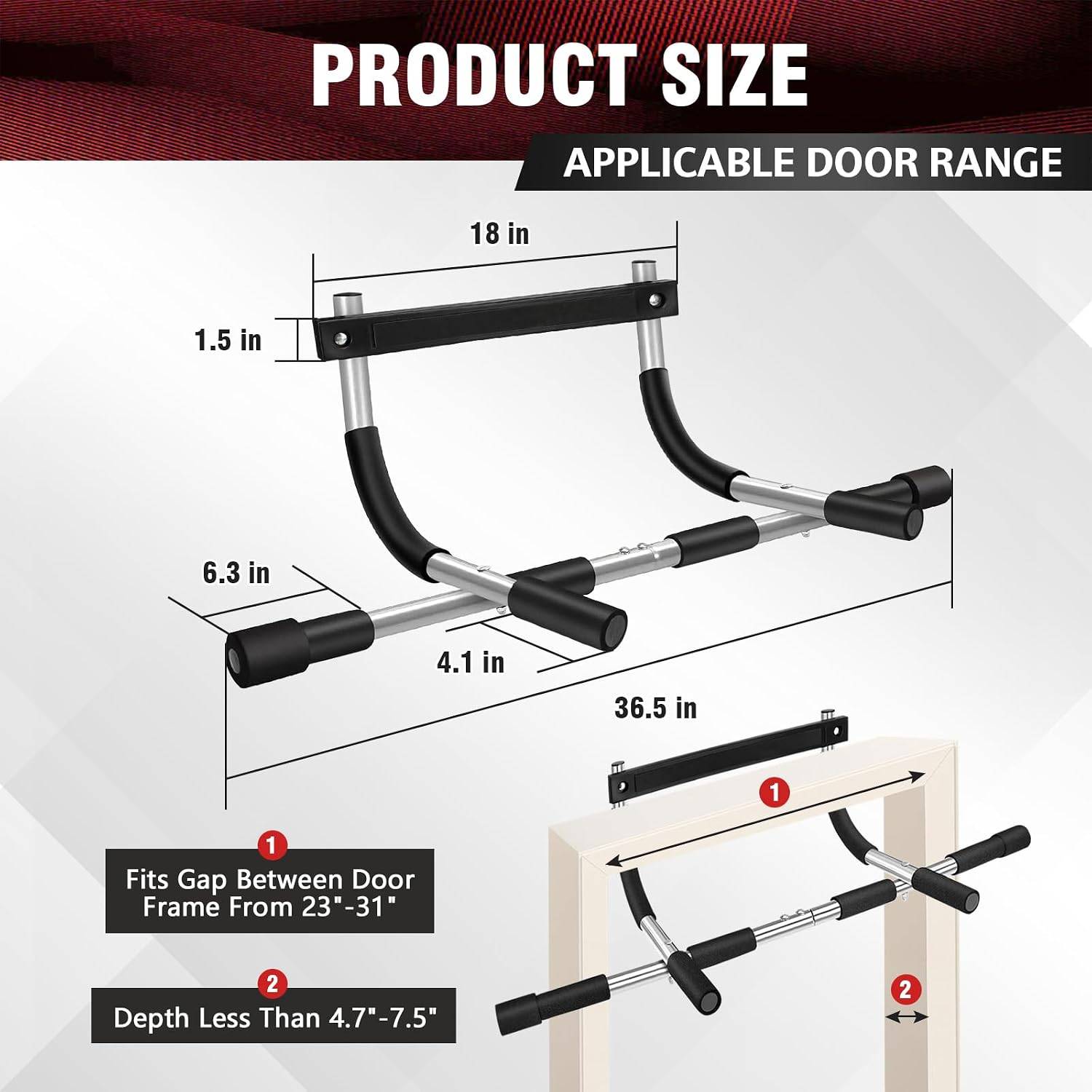 Adjustable Chin Up Bar Exercis - đánh giá và giá Suspension Trainer Door